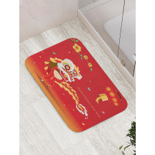 Little Boy Lion Dance Bath Mat