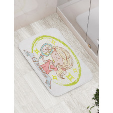 Girl with Mirror Bath Mat