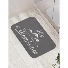 Words and Mountains Bath Mat