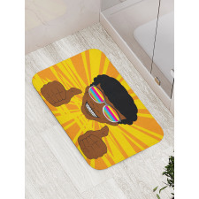 Hippie Man Positive Vibes Bath Mat