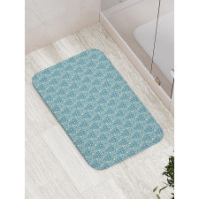 Damask Flowers Bath Mat