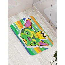 Crowned Dog Colorful Bath Mat