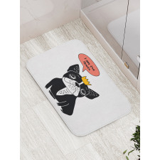 Queen Puppy with Crown Bath Mat