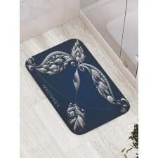 Bow Arrow Motif Bath Mat