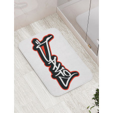 Scribbling Boys Name Bath Mat