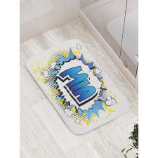 Feminine Name Comic Art Bath Mat