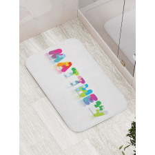 Colorful Baby Name Bath Mat