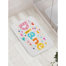 Baby Girl Name Bath Mat