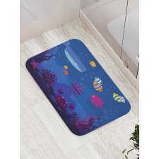 Aquarium Fish Whale Bath Mat