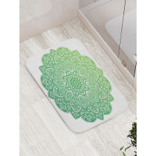 Ornate Floral Design Bath Mat