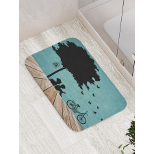 Boy and Girl Under a Tree Bath Mat