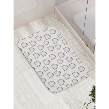 Doodle Antarctica Birds Bath Mat