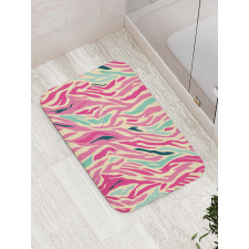 Funky Pastel Stripes Bath Mat