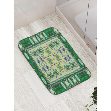 Oriental Shapes Pattern Bath Mat