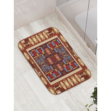 Oriental Rhombus Design Bath Mat