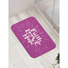 Hope Themed Message Design Bath Mat