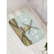 Windmill and Farmland Bath Mat