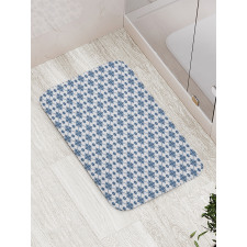 Rhombuses and Flowers Bath Mat