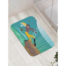 Vintage Explorer Woman Bath Mat