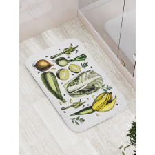 Vegan Diet Theme Bath Mat