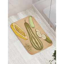 Zucchini Slices Bath Mat