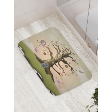 Ornamented Leafless Bole Bath Mat