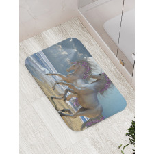 Flower Adorned Mane Horse Bath Mat