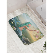 Mermaid and Magnolias Bath Mat