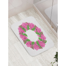 Pink Blossoms Wreath Bath Mat