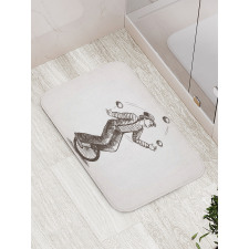 Juggler Clown on Wheel Bath Mat