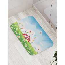 Sunny Sky Grass Tent Bath Mat