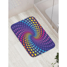 Twirl of Hearts Retro Bath Mat