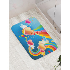 Funky Hearts Bath Mat