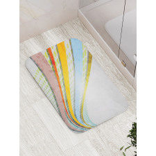 Curved Stripes Bath Mat