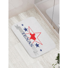 American Map Pattern Bath Mat