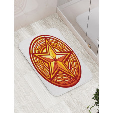 Seal Design in Warm Tones Bath Mat