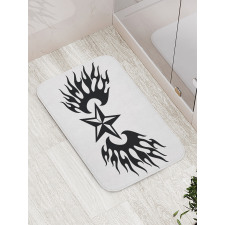 Flame Wings Design Bath Mat