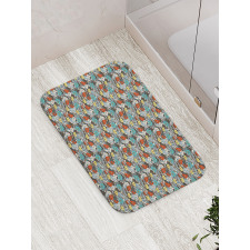 Flourishing Garden Motif Bath Mat