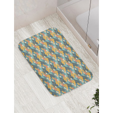 Abstract Garden Doodle Bath Mat