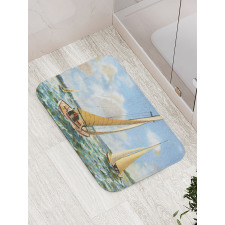 Sailing Wavy Sea Bath Mat