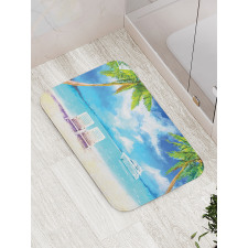 Exotic Beach Palms Bath Mat
