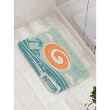 Retro Art Summer Bath Mat