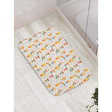 Girls Doing Yoga Bath Mat