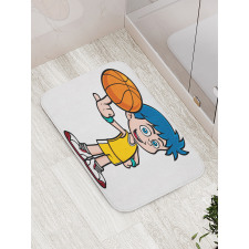 Boys Basketball Bath Mat