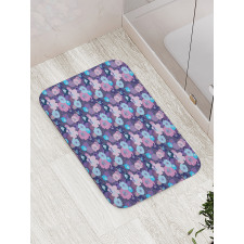 Fantasy Peony Hibiscus Bath Mat