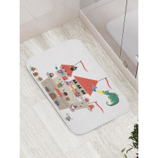 Cartoon Kingdom Dragon Bath Mat