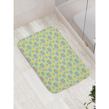 Dotted Flowers Bath Mat