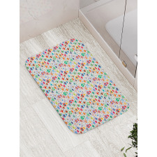 Hippie Style Petals Bath Mat