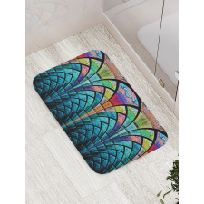 Curves Grungy Colors Bath Mat