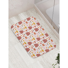 Autumn Forest Wildlife Bath Mat